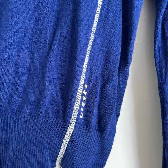 Diesel Dark Blue Long Sleeve V-Neck Top - Picture 3 of 6